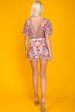 Cecelia Dressy Floral Romper Beige & Purple Hot on Sale