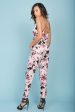 Estrella Floral Jumpsuit Pink   Brown Fashion