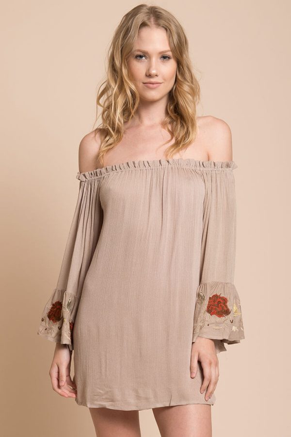 Aubree Loose Dress Taupe Cheap