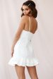 Virtue Cami Strap Embroidered Flounce Hem Dress White Online Hot Sale