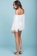 Brisk Bell Sleeve Romper White Discount