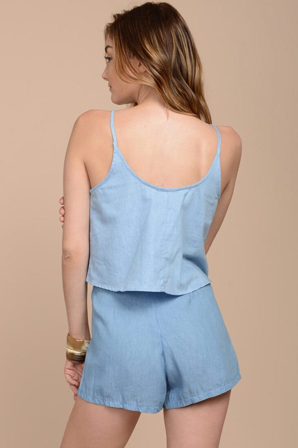 Aranza Chambray Top Blue For Sale