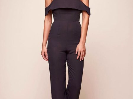 Sarah Summer Nights Ruffle Top Jumpsuit Black For Sale