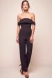 Sarah Summer Nights Ruffle Top Jumpsuit Black For Sale