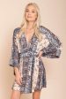 Brielle Bell Sleeve Summer Dress Blue Print Online now