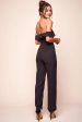 Sarah Summer Nights Ruffle Top Jumpsuit Black For Sale