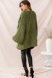 Vermont Oversized Garter Knit Cardigan Olive Sale