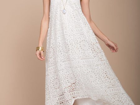 Aroura Crochet Maxi Dress White Online Hot Sale