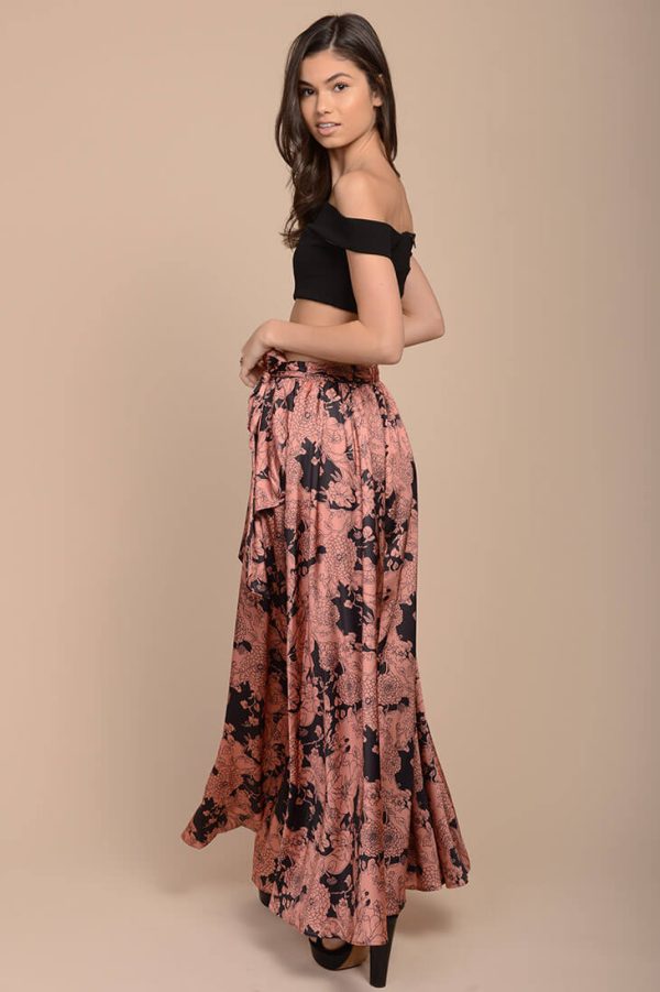 Briley Floral Maxi Skirt Pink Hot on Sale