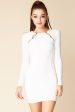 Blake Bodycon Party Dress White Discount