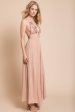 Summer Wedding Embroidered Floral Maxi Dress Mocha on Sale