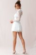 Amelia Lace Overlay Peek A Boo Dress White Online Hot Sale