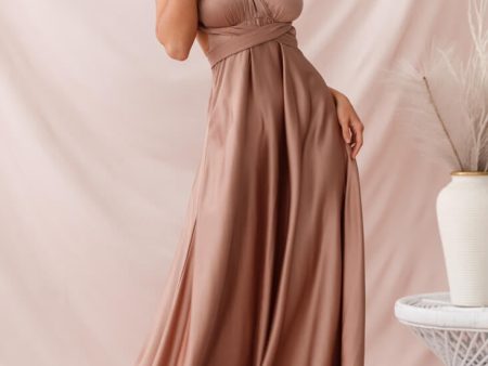 Ariana Multiway Maxi Dress Mocha Sale