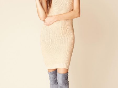 Tenley Bodycon Sweater Dress Blush Online Sale