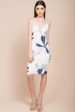 Angeline Floral Bodycon Dress White Sale