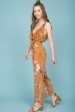 Danica Dressy Floral Jumpsuit Mustard Sale