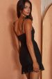 Bambi Ruched Mini Dress Black Hot on Sale