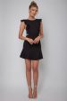 Jackie Wide Ruffle Hem Pinafore Dress Black on Sale