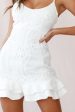 Virtue Cami Strap Embroidered Flounce Hem Dress White Online Hot Sale