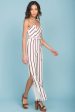 Kallie Striped Jumpsuit White Online Sale