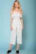 Wynter Casual Jumpsuit White With Black Polka Dots Cheap