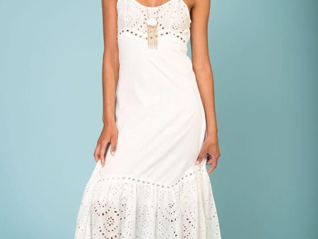 Angeline Thin Strap Maxi Dress White Online