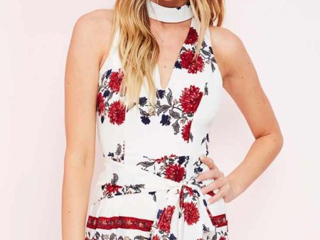 Ara Choker Romper Red Online