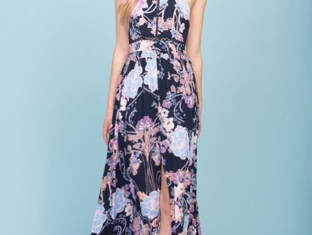 Baylor Floral Maxi Dress Navy Online now