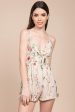 Jolie Floral Romper Beige on Sale