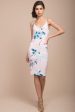 Angeline Floral Print Bodycon Dress Pink Online Hot Sale