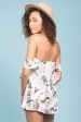 Mariah Floral Romper White Online