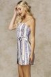 Britney Striped Brunch Dress Blue Fashion