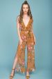 Danica Dressy Floral Jumpsuit Mustard Sale