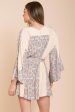 Brielle Bell Sleeve Summer Dress Peach Print on Sale