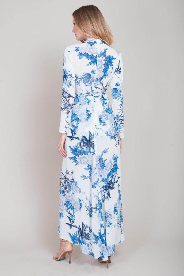 Estella Floral Maxi Romper Blue Cheap