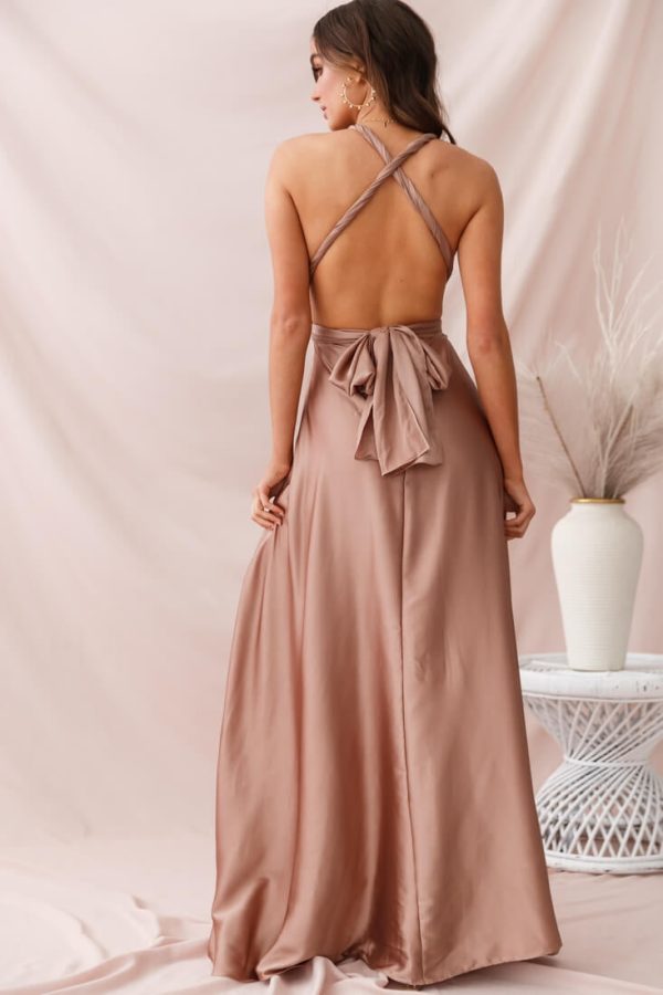 Ariana Multiway Maxi Dress Mocha Sale