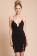 Zoee Thin Strap Black Club Dress Online Hot Sale