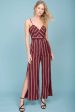 Kallie Striped Jumpsuit Wine For Cheap