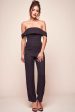 Sarah Summer Nights Ruffle Top Jumpsuit Black For Sale