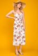 Khloe Floral Summer Bow Tie Jumpsuit White Hot on Sale