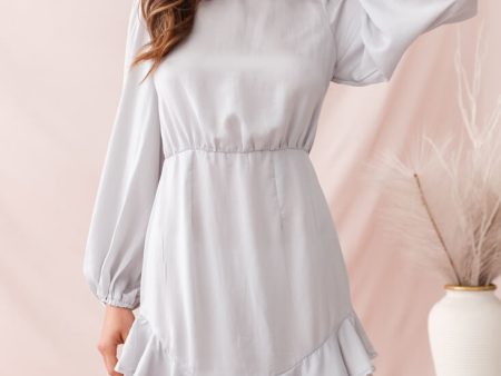 Sydney Double Bow Back Dress Silver on Sale