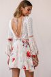 Carson Crochet Details Dress Floral Pink Fashion