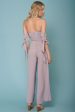 Kyndall Off The Shoulder Tube Top Jumpsuit Grey Discount