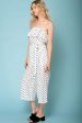 Wynter Casual Jumpsuit White With Black Polka Dots Cheap