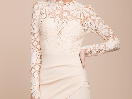 Zara Crochet Dress Beige For Discount