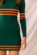 Varsity Long Sleeve Mini Dress Forest Green For Sale