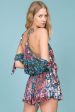 Dayana Casual Halter Top Gypsy Romper Blue & Navy Online Sale