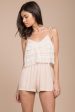 Hailee Crochet Romper Nude For Cheap