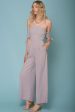 Kyndall Off The Shoulder Tube Top Jumpsuit Grey Discount