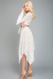 Aria Bell Sleeve Dress White Sale